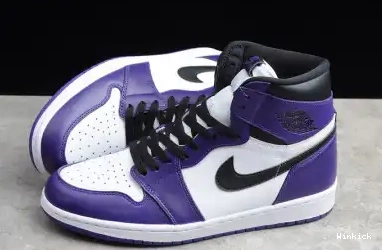 JORDAN COURT AIR 1 PURPLE HIGH 555088-500 0614